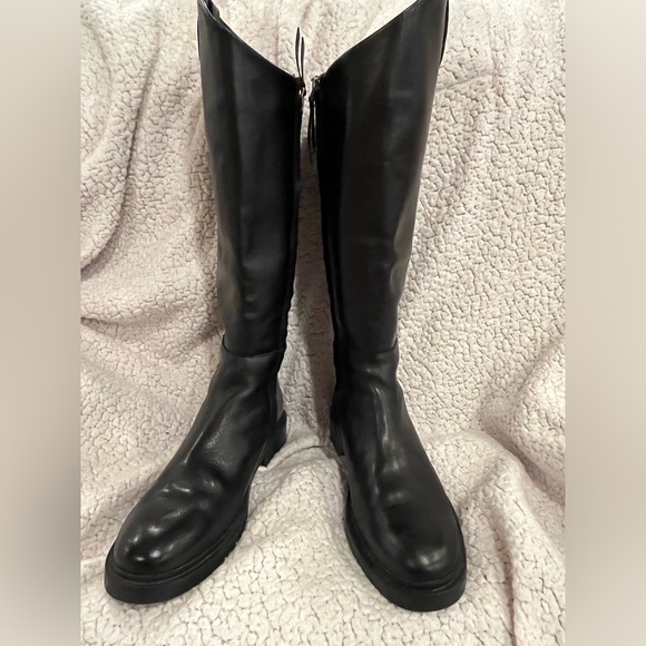 Sam Edelman Black Leather Fable Roding Boots Size 9 - Picture 1 of 5